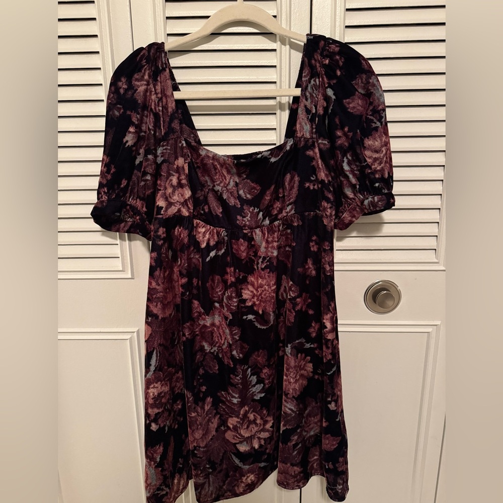 Urban Outfitters Floral Velvet Dress